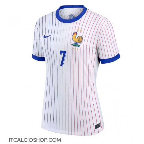 Francia Antoine Griezmann #7 Seconda Maglia Femmina Europei 2024 Manica Corta